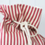 Personalised Santa Sack Christmas Stocking Set Stripes, thumbnail 2 of 12
