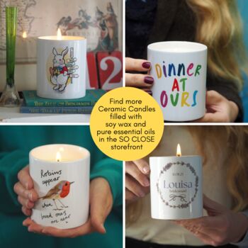 Melting Hearts Y2k Ceramic Candle, Can Be Personalised, 4 of 4