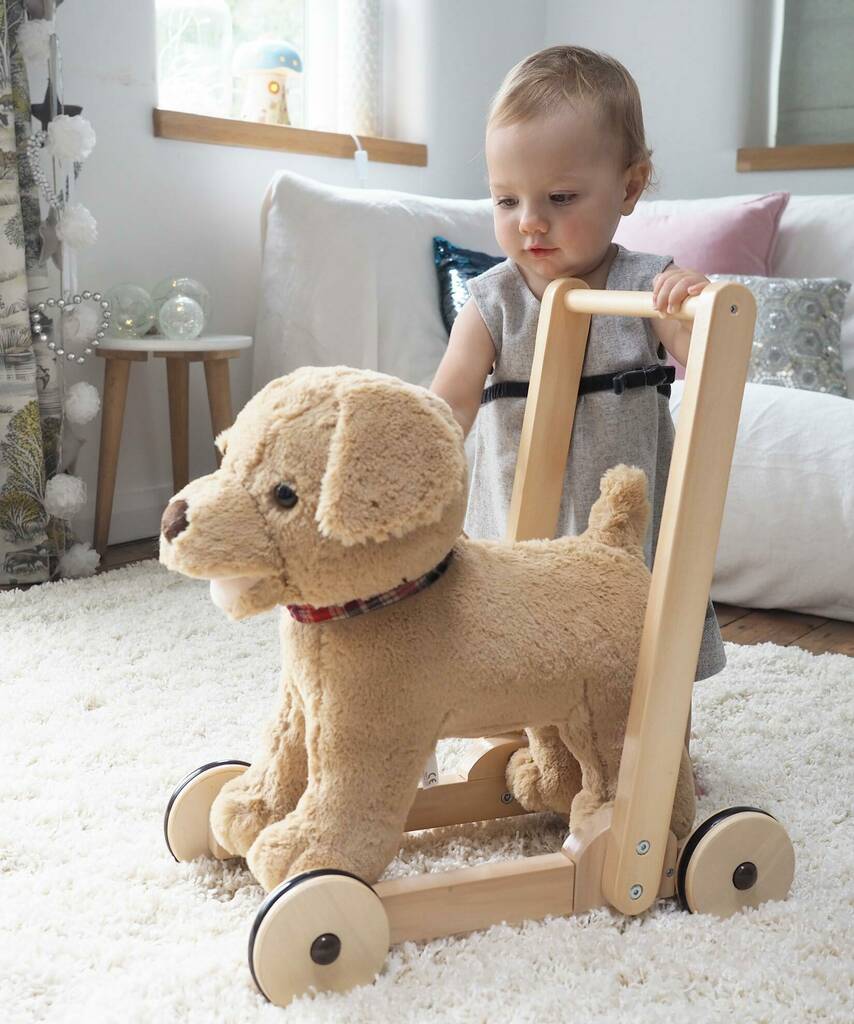 Labrador Ride On And Push Along Baby Walker, 1 of 5