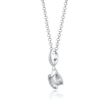 Sterling Silver Teacup Charm Necklace, 2 of 6