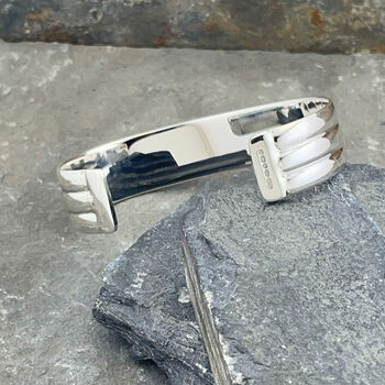 Ladies Three Line Cuff Bangle, 4 of 11