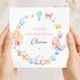 Mermaid 6th Birthday Card, Pink Birthday Card, thumbnail 1 of 4