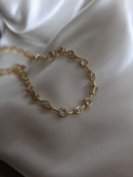 Multishape Bezel Tennis Bracelet In 16k Gold, 3 of 6
