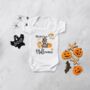 Personalised First Halloween Cute Cat Babygrow, thumbnail 1 of 5