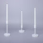 G Decor Set Of Three Scandi White Taper Candle Holders, thumbnail 1 of 5