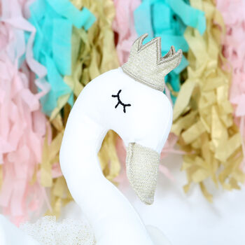 Personalised White Swan Soft Toy, 3 of 5
