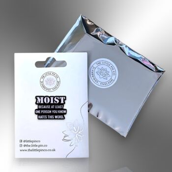 Moist Because At Least One Person You Know Hates This Word Enamel Lapel Pin Badge, Gift For Friend, 5 of 8