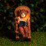 Rocking Chair Sitting Bear Solar Power Garden Ornament, thumbnail 6 of 6