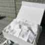 Luxury White Knitted Cardigan And Blanket Gift Box, thumbnail 1 of 4