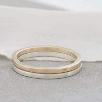 Plain Band Ring. 9ct Gold Stackable Ring, 6 of 8