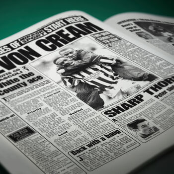 Notts County Personalised Football Gift Meadow Lane Newspaper History Book, 10 of 12