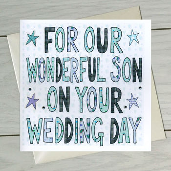 Personalised Son Wedding Book Card, 2 of 6