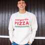 Margherita Pizza Men’s Slogan Sweatshirt, thumbnail 1 of 3