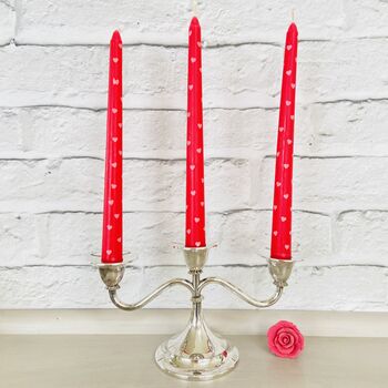 Antique Silver Plated Three Sconce Candelabra ~ Five, 2 of 5