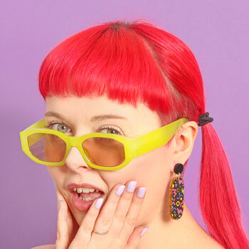 80's Style Memphis Pattern Acrylic Earrings, 5 of 6