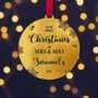 First Christmas Married Couple Gold Or Silver Tree Decoration, thumbnail 4 of 6