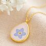 Personalised Real Pressed Forget Me Not Flower Necklace, thumbnail 5 of 8