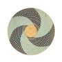 Blue And Black Spiral Placemats Set Of Four, thumbnail 2 of 4