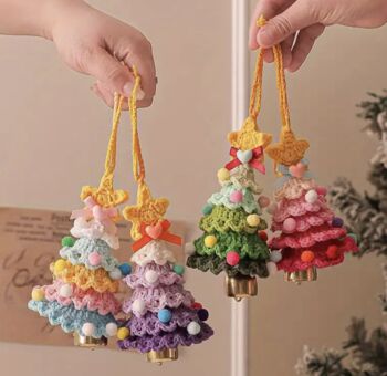 Handcrafted Crocheted Christmas Trees, 4 of 7