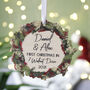 New Home Wooden Wreath Christmas Tree Decoration, thumbnail 6 of 8
