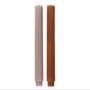 Rust And Cashmere Ribbed Taper Candles Set Of Two, thumbnail 2 of 3