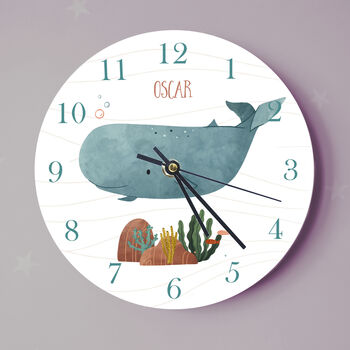Blue Whale Seascape Clock, 2 of 4