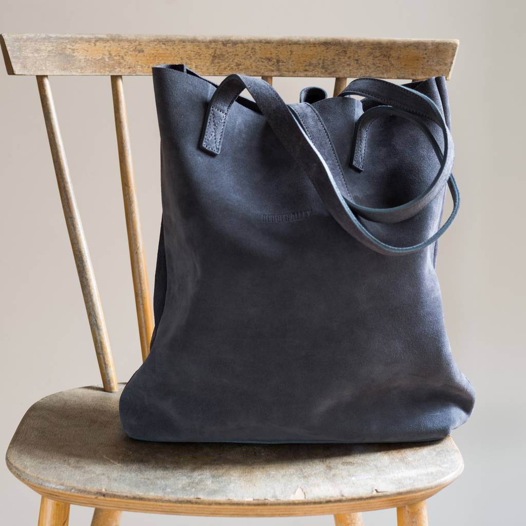 Suede Tote Bag By Pepper Alley