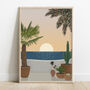 Sunset In Ibiza Travel Art Print, thumbnail 1 of 6