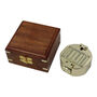 Personalised Brass Brunton Compass With Wooden Box, thumbnail 10 of 11