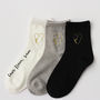 'Be Mine' Love Three Pairs Of Socks In A Box, thumbnail 3 of 4