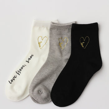 'Be Mine' Love Three Pairs Of Socks In A Box, 3 of 4