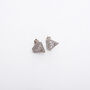 Diamond Shape Stud Earring Sterling Silver, thumbnail 7 of 8