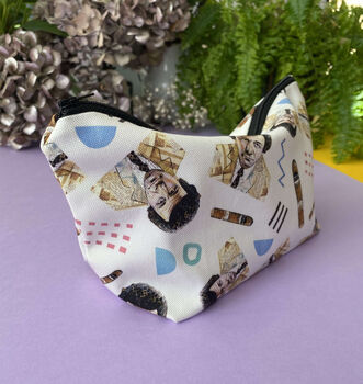 Columbo Wash Bag – Retro Detective Zip Pouch, Makeup Bag, Pencil Case, 80s Pop Culture Pattern, 2 of 11