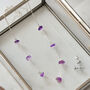 925 Sterling Silver Raw Amethyst Stone Crystal Necklace, thumbnail 3 of 5