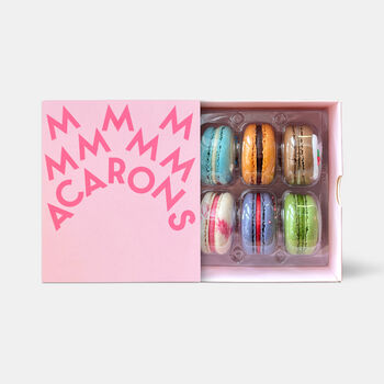 Christmas Macarons Box Of Six, 6 of 12