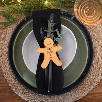 Personalised Gingerbread Man Table Name Place Settings, 7 of 8