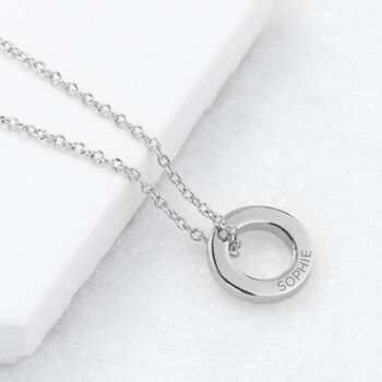 Personalised Plated Mini Ring Necklace, 3 of 7