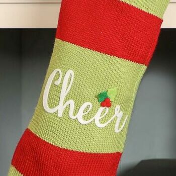 Personalised Knitted Jumper Stocking, 7 of 8