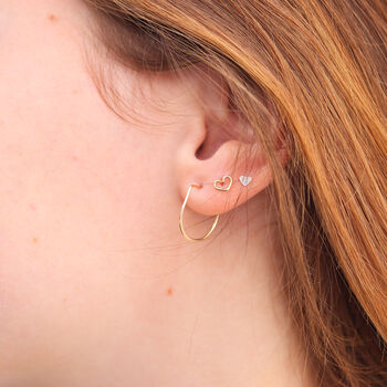 Teardrop Hoop Earrings In Rose Gold Fill, 10 of 10