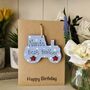 Personalised Brother Tractor Birthday Card Wooden, thumbnail 4 of 5