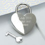 Personalised Silver Plated Lovers Padlock, thumbnail 5 of 9