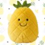 Plush Pineapple Soft Toy – Smiley Fruit Cuddly – Cute Gift For Kids, thumbnail 1 of 5