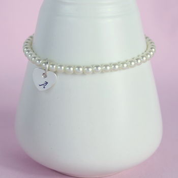 Personalised Heart Pearl Bracelet, 6 of 8