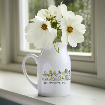 Personalised Family Birthday Birth Flower Ceramic Vase, 2 of 6