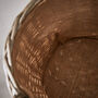 Round Lined Wicker Log Basket, thumbnail 4 of 6