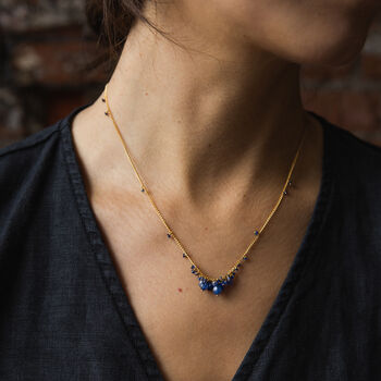 Sapphire Necklace With Oval Beads, 2 of 6