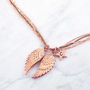 Multi Chain Double Angel Wing Necklace, thumbnail 3 of 8