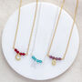 Birthstone Bar Necklace With Initial Charm, thumbnail 4 of 12