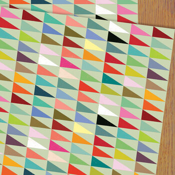 Triangles Wrapping Paper Two Sheets, 2 of 5