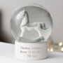 Personalised Rocking Horse Glitter Snow Globe, thumbnail 2 of 4